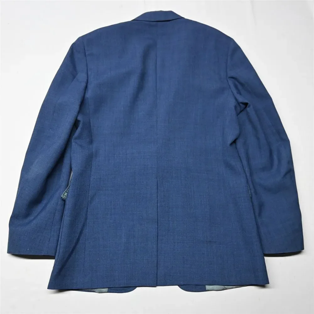 Vtg Hart Schaffner Marx Jack Nicklaus 40L Blue Gold Button Blazer Jacket‎ Coat